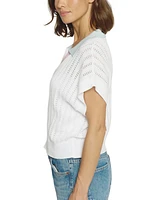 Central Park West Women's Colorblock Pointelle Polo