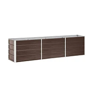 Garden Raised Bed Galvanized Steel 94.5"x15.7"x17.7