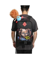 Chucky 17.5” Black Backpack With Plush Character Charm