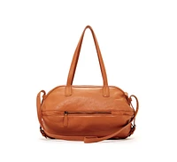 Susu Leather Satchel Bag Brown Shoulder Purse Women's Handbag