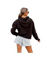 Gameday Couture Women's Black Nashville Sc Catch the Vibe Studded Pullover Hoodie