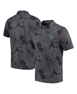 Tommy Bahama Men's Black Kansas Jayhawks Miramar Blooms Polo Shirt