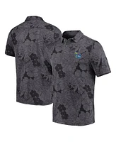 Tommy Bahama Men's Black Kansas Jayhawks Miramar Blooms Polo Shirt