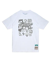 Mitchell & Ness Men's White Vancouver Grizzlies Hardwood Classics Doodle T-Shirt