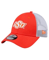 New Era Men's Orange Oklahoma State Cowboys Trucker 9FORTY Adjustable Hat