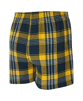 Concepts Sport Men's Navy Denver Nuggets Region Flannel Boxer Shorts