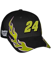 Checkered Flag Sports Men's and Women's Black William Byron Raptor Flame Trucker Adjustable Hat