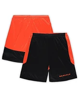 Fanatics Men's Black/Orange Cincinnati Bengals Big Tall Launch Shorts