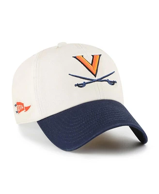 '47 Brand Men's Cream Virginia Cavaliers Grand Stand Clean Up Adjustable Hat