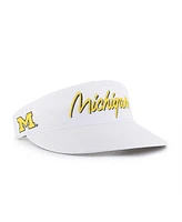'47 Brand Men's White Michigan Wolverines Melbourne Brrr Adjustable Visor Hat