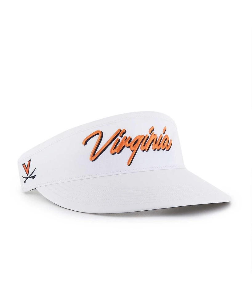 '47 Brand Men's White Virginia Cavaliers Melbourne Brrr Adjustable Visor Hat
