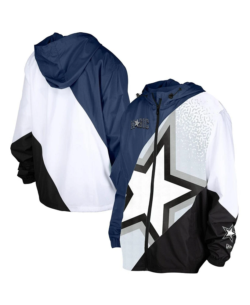New Era Men's Navy Orlando Magic 2024/25 City Edition Full-Zip Windbreaker Jacket