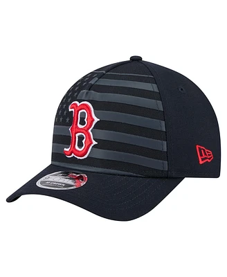 New Era Men's Navy Boston Red Sox American Flag 9FORTY M-Crown A-Frame Adjustable Hat