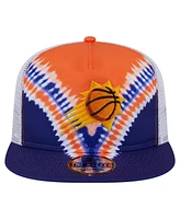 New Era Men's Purple/Orange Phoenix Suns Throwback Dye Golfer Snapback Hat
