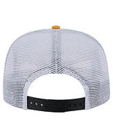 New Era Men's Black/Gold Boston Bruins Throwback V-Dye Adjustable Golfer Hat