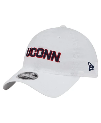 New Era Men's White UConn Huskies Active Ripstop 9TWENTY Adjustable Hat