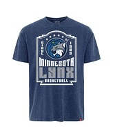 Sportiqe Men's and Women's Blue Minnesota Lynx Rock Roll Collection Angus Mineral Wash Premium T-Shirt