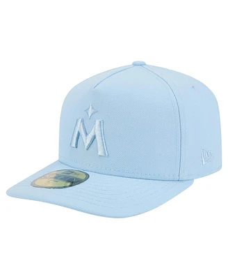 New Era Men's Light Blue Minnesota Twins Color Pack A-Frame 59FIFTY Fitted Hat