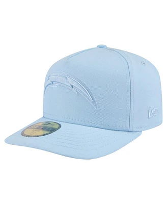 New Era Men's Light Blue Los Angeles Chargers Color Pack A-Frame 59FIFTY Fitted Hat