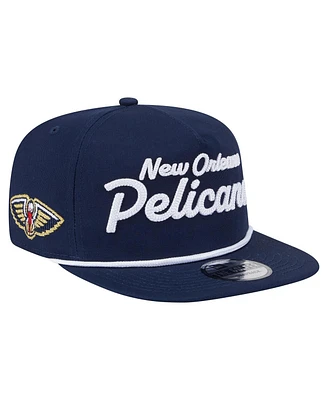 New Era Men's Navy New Orleans Pelicans Team Text Golfer Snapback Hat