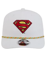 New Era Men's White Superman Rope 9SEVENTY Stretch-Snap Adjustable Hat