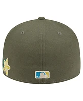 New Era Men's Olive Washington Nationals Tonal Florals 59FIFTY Fitted Hat