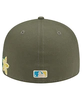 New Era Men's Olive Pittsburgh Pirates Tonal Florals 59FIFTY Fitted Hat