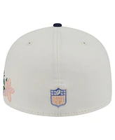 New Era Men's Cream/Navy Dallas Cowboys Tonal Florals 59FIFTY Fitted Hat