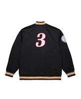Mitchell & Ness Men's Allen Iverson Black Philadelphia 76ers Nba Legends Full-Snap Satin Jacket