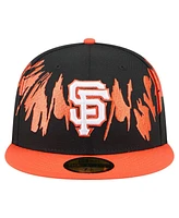 New Era Men's Black/Orange San Francisco Giants Retro Pattern 59FIFTY Fitted Hat