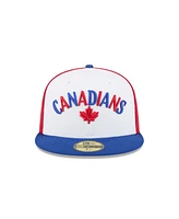 New Era Men's White Vancouver Canadians Theme Nights 59FIFTY Fitted Hat