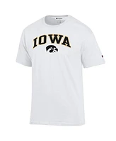 Champion Men's White Iowa Hawkeyes Arched Logo T-Shirt