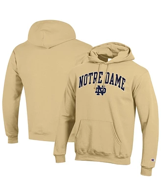 Champion Men's Gold Notre Dame Fighting Irish Arched Logo Fleece Pullover Hoodie