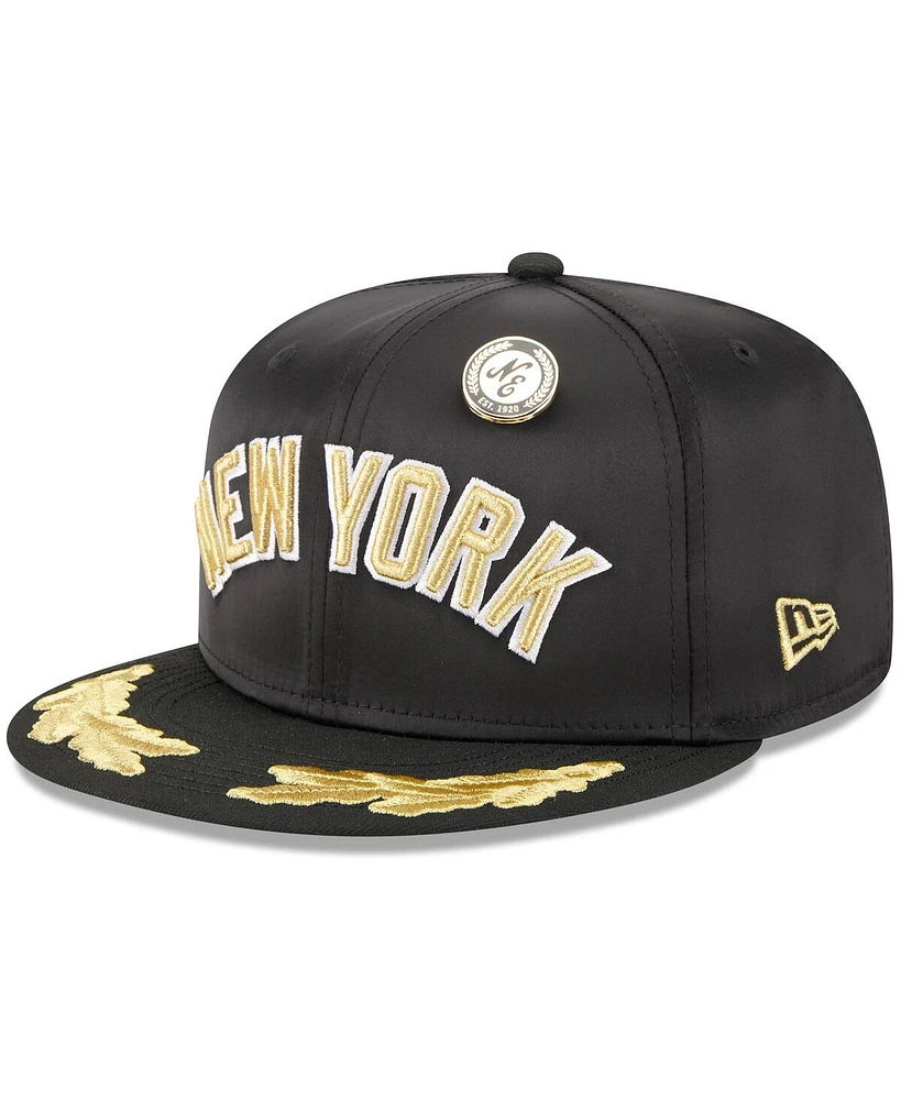 New Era Men's Black York Yankees 2025 59FIFTY Day Gold Leaf Fitted Hat
