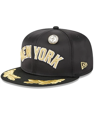New Era Men's Black York Yankees 2025 59FIFTY Day Gold Leaf Fitted Hat