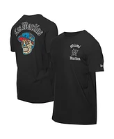 New Era Men's Black Miami Marlins Sugar Skulls T-Shirt