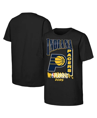 Outerstuff Big Boys and Girls Black Indiana Pacers 2025 Nba Playoffs Hype T-Shirt