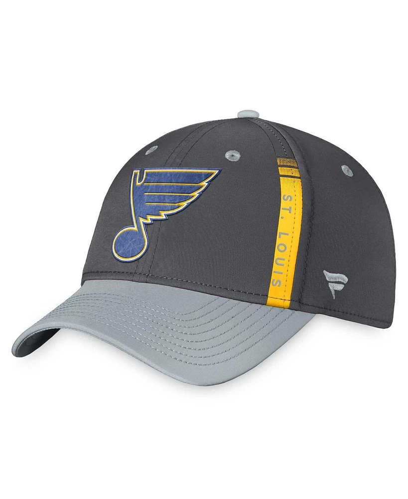 Fanatics Men's Charcoal/Gray St. Louis Blues Authentic Pro Home Ice Flex Hat