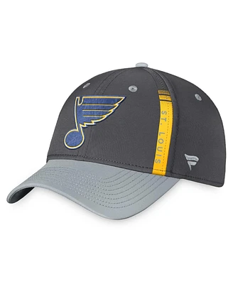 Fanatics Men's Charcoal/Gray St. Louis Blues Authentic Pro Home Ice Flex Hat