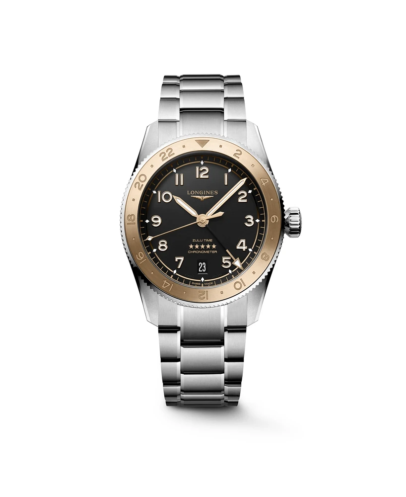 Longines Men's Spirit Zulu Time Automatic Stainless-Steel Watch