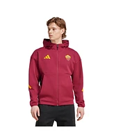 Adidas Men's Red As Roma 2025/26 Anthem Full-Zip Jacket