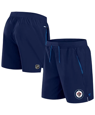 Fanatics Men's Navy Winnipeg Jets Authentic Pro Rink Performance Shorts