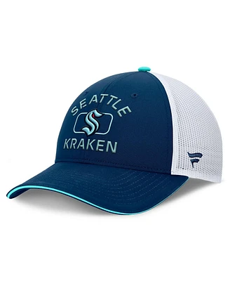 Fanatics Men's Deep Sea Blue/White Seattle Kraken Authentic Pro Rink Trucker Hat
