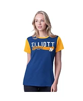 G-iii 4Her by Carl Banks Women's Royal Chase Elliott Racer Color Blocked T-Shirt