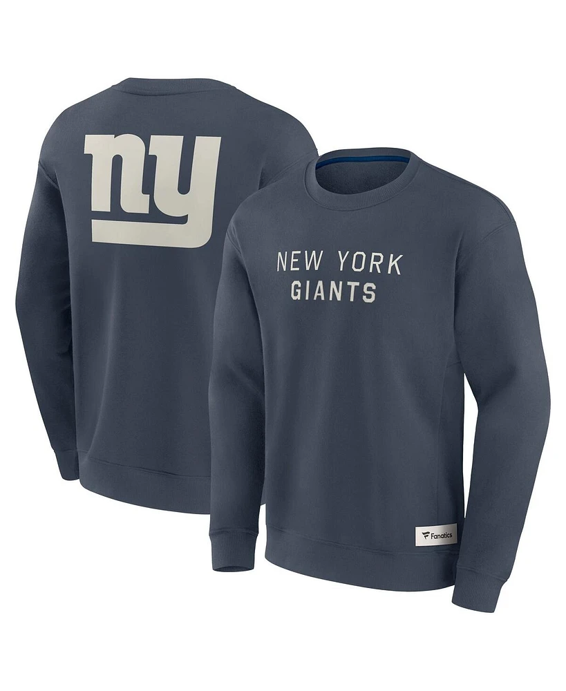 Fanatics Men's Navy New York Giants Elements Future Ground Lettering Pullover Sweatshirt