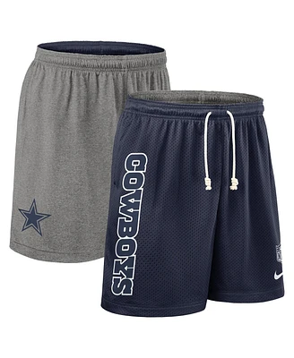 Nike Men's Navy Dallas Cowboys Sideline Reversible Performance Shorts