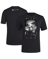 Adidas Men's Black Mercedes-amg Petronas F1 Team 2025 Miami Grand Prix Fresh T-Shirt