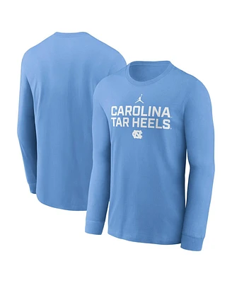 Jordan Men's Carolina Blue North Tar Heels 2025 Sideline Performance Long Sleeve T-Shirt
