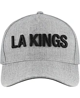 Fanatics Men's Heather Gray Los Angeles Kings Elements A-Frame Leather Strapback Hat