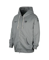Nike Men's Gray Brooklyn Nets Authentic Standard Issue Full-Zip Hoodie Jacket